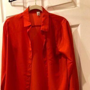 Long sleeve orange blouse